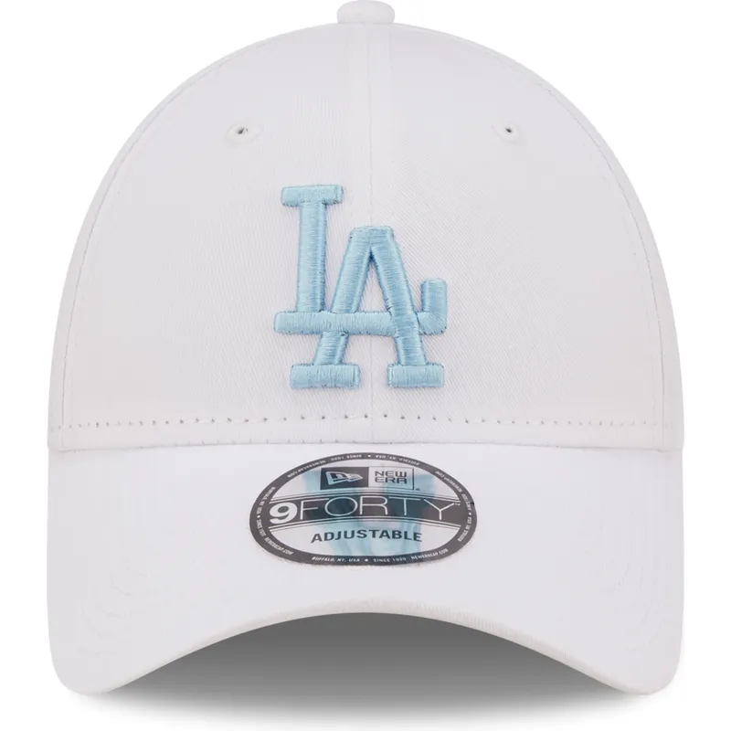 lippikset-kaareva-valkoinen-saadettava-nauha-9forty-league-essential-los-angeles-dodgers-mlb-new-era