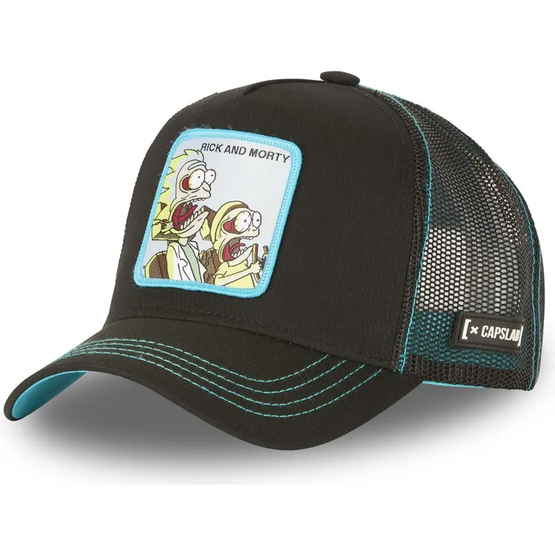 lippikset-kaareva-rekka-musta-snapback-re3-rick-ja-morty-capslab