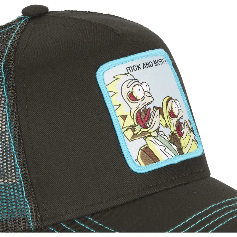 lippikset-kaareva-rekka-musta-snapback-re3-rick-ja-morty-capslab