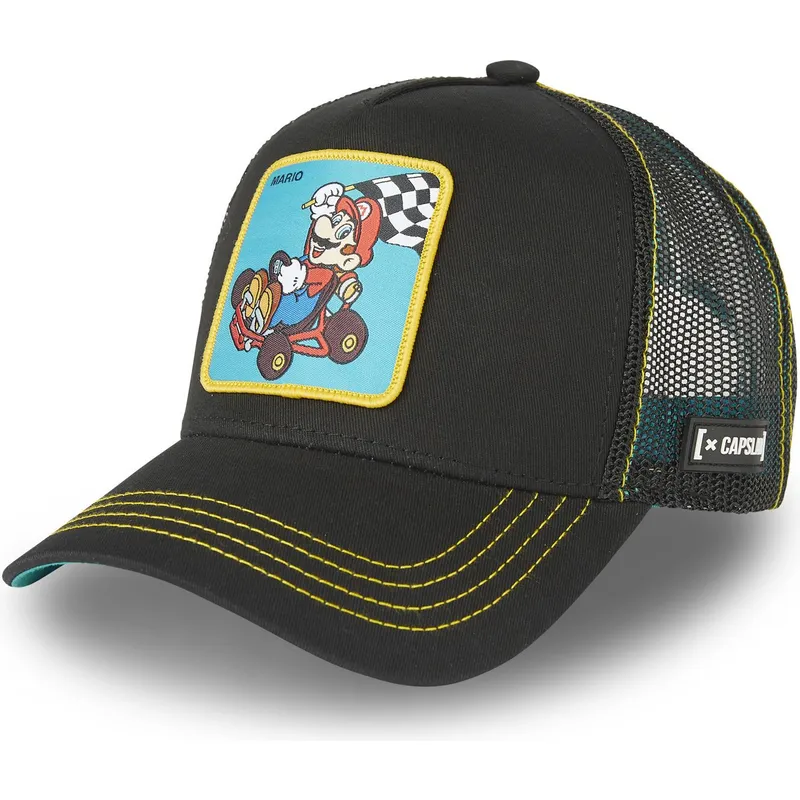 lippikset-kaareva-rekka-musta-snapback-kart-vic1-bros-mario-super-mario-bros-capslab