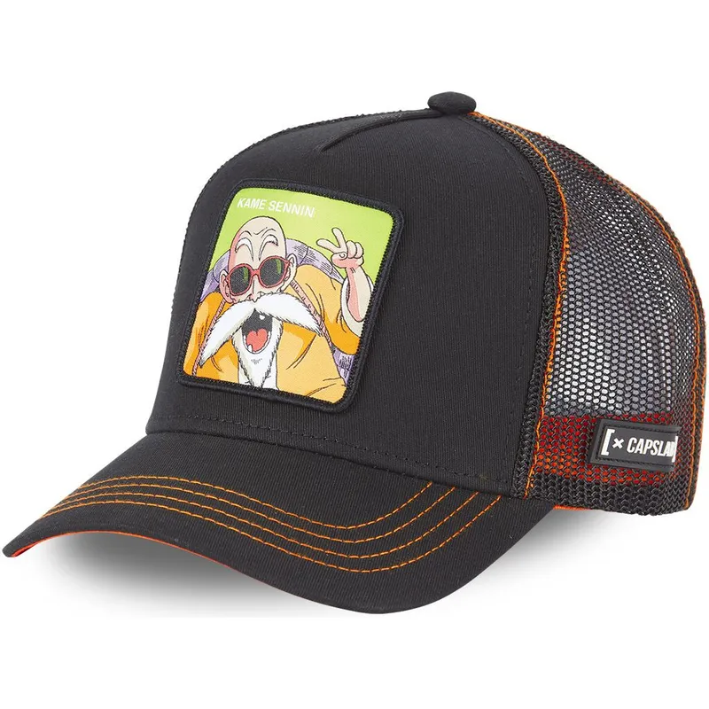 lippikset-kaareva-rekka-musta-snapback-db3-kam1-muten-roshi-dragon-ball-capslab lippikset-kaareva-rekka-musta-snapback-db3-kam1-muten-roshi-dragon-ball-capslab
