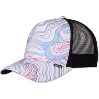 Lippikset kaareva rekka valkoinen snapback Arty Waves HFT Djinns