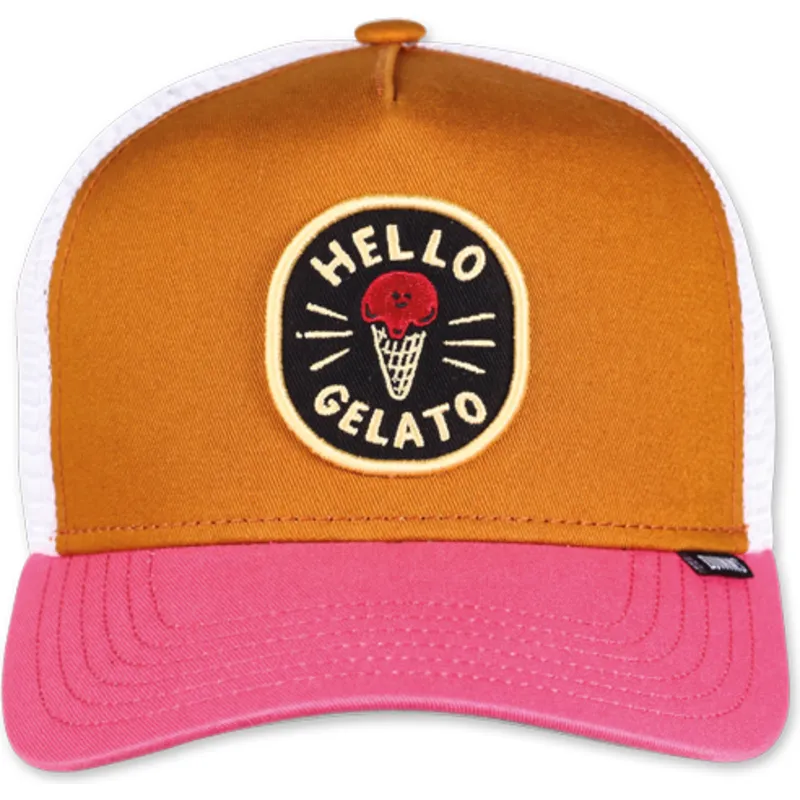 lippikset-kaareva-rekka-ruskea-snapback-hello-gelato-hft-food-djinns