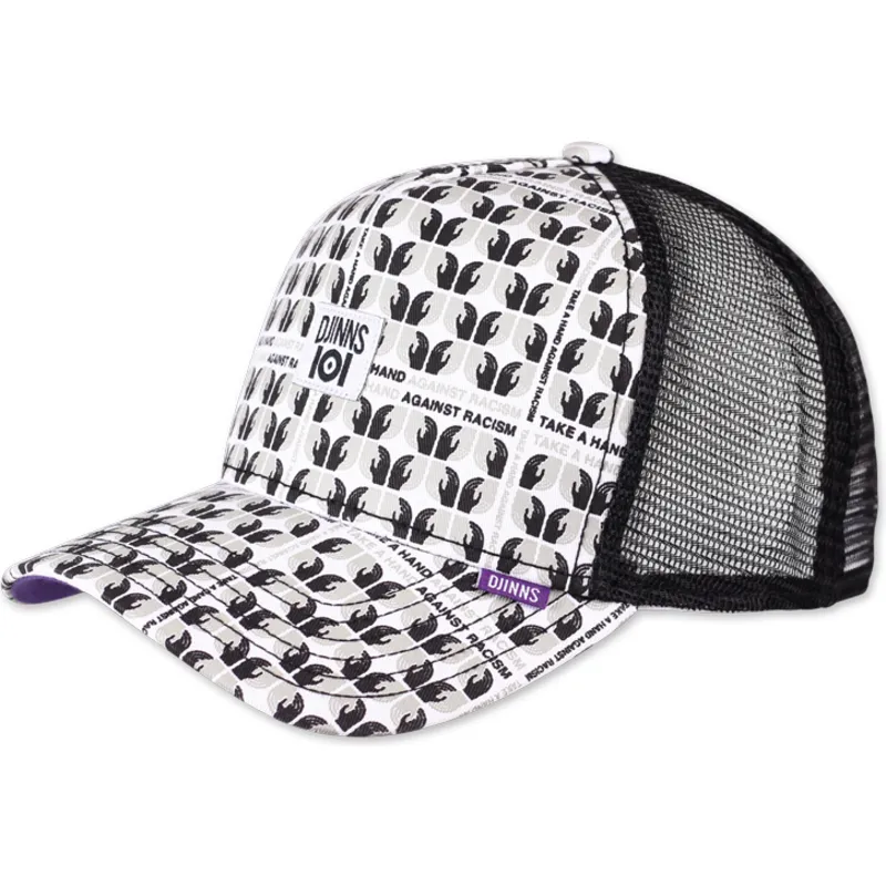lippikset-kaareva-rekka-valkoinen-snapback-take-a-hand-against-racism-hft-ioi-djinns