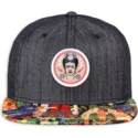 lippikset-littea-musta-snapback-frida-kahlo-linen-rev-djinns