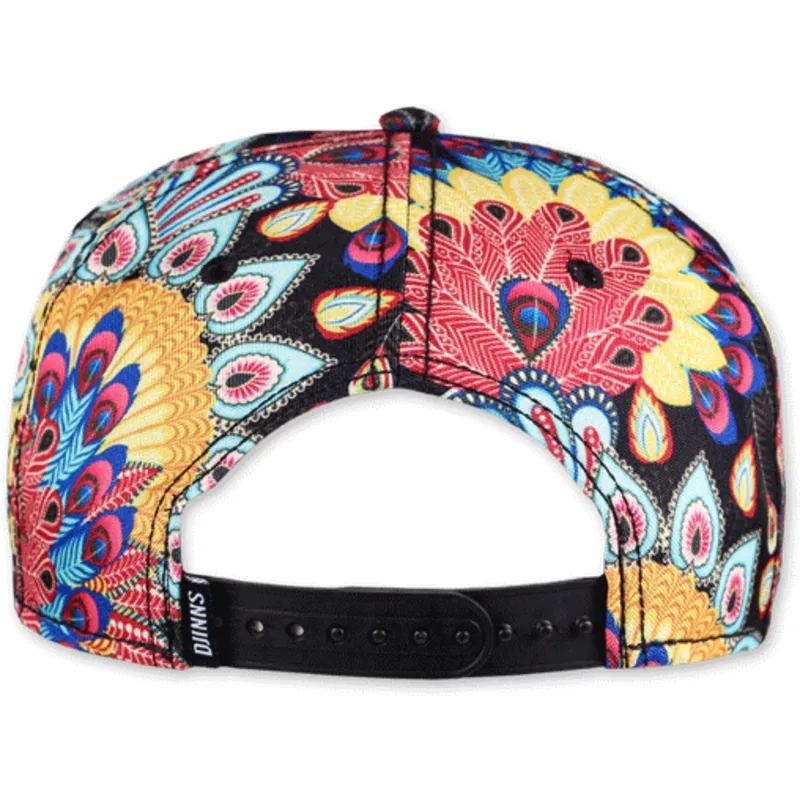 lippikset-littea-monivarinen-snapback-peacock-linen-djinns