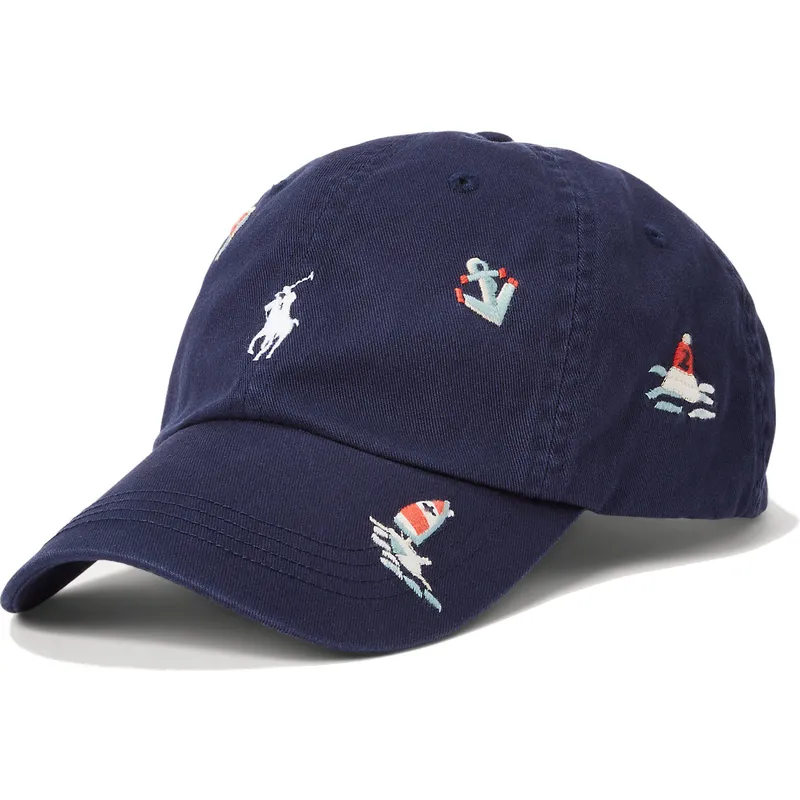 lippikset-kaareva-laivastonsininen-saadettava-nauha-nautical-twill-polo-ralph-lauren lippikset-kaareva-laivastonsininen-saadettava-nauha-nautical-twill-polo-ralph-lauren