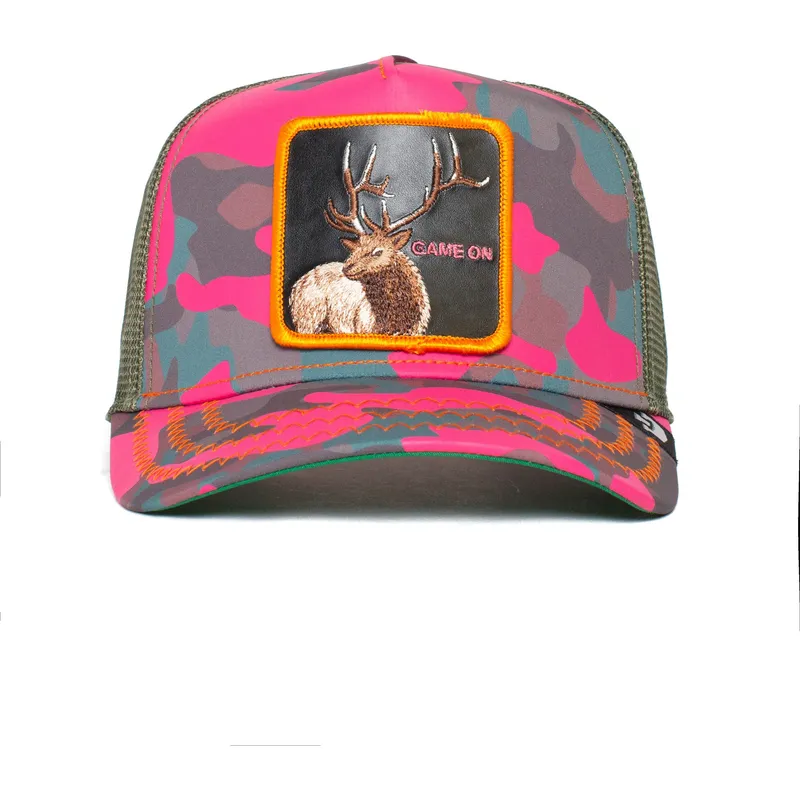 lippikset-kaareva-rekka-maastokuvio-snapback-rosa-game-on-elk-season-dreams-the-farm-goorin-bros