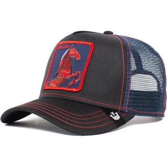 lippikset-kaareva-rekka-musta-snapback-stallion-trip-the-farm-goorin-bros