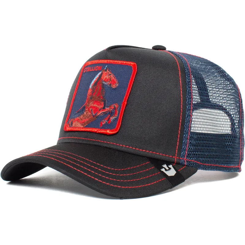 lippikset-kaareva-rekka-musta-snapback-stallion-trip-the-farm-goorin-bros