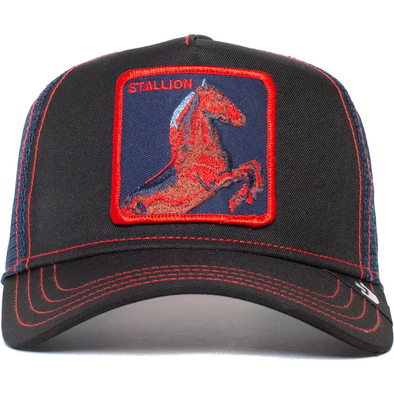 lippikset-kaareva-rekka-musta-snapback-stallion-trip-the-farm-goorin-bros