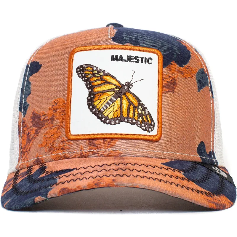 lippikset-kaareva-rekka-oranssi-snapback-majestic-monarchy-of-roses-the-farm-goorin-bros
