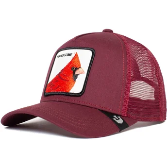 lippikset-kaareva-rekka-punainen-snapback-handsome-truckin-the-farm-goorin-bros