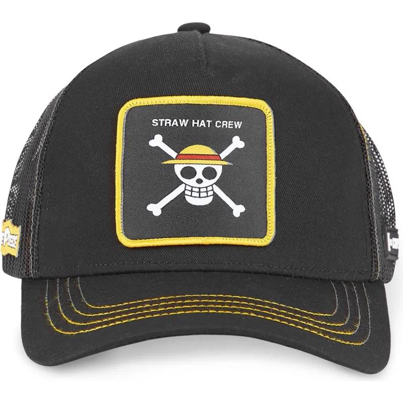 lippikset-kaareva-rekka-musta-snapback-one1-olkihattujen-merirosvojengi-one-piece-capslab