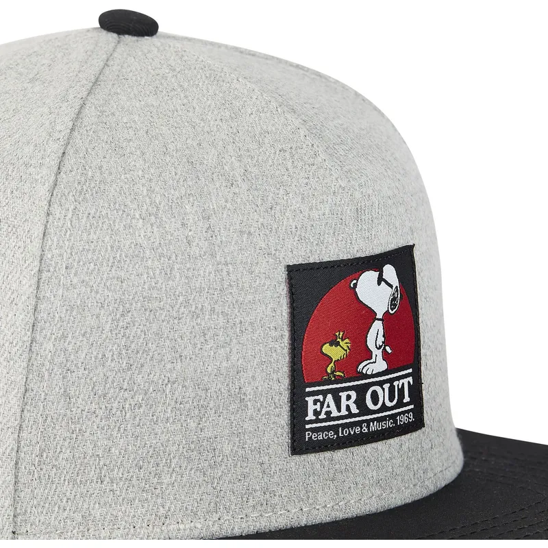 lippikset-littea-rekka-harmaa-snapback-far-out-naw3-snoopy-tenavat-capslab