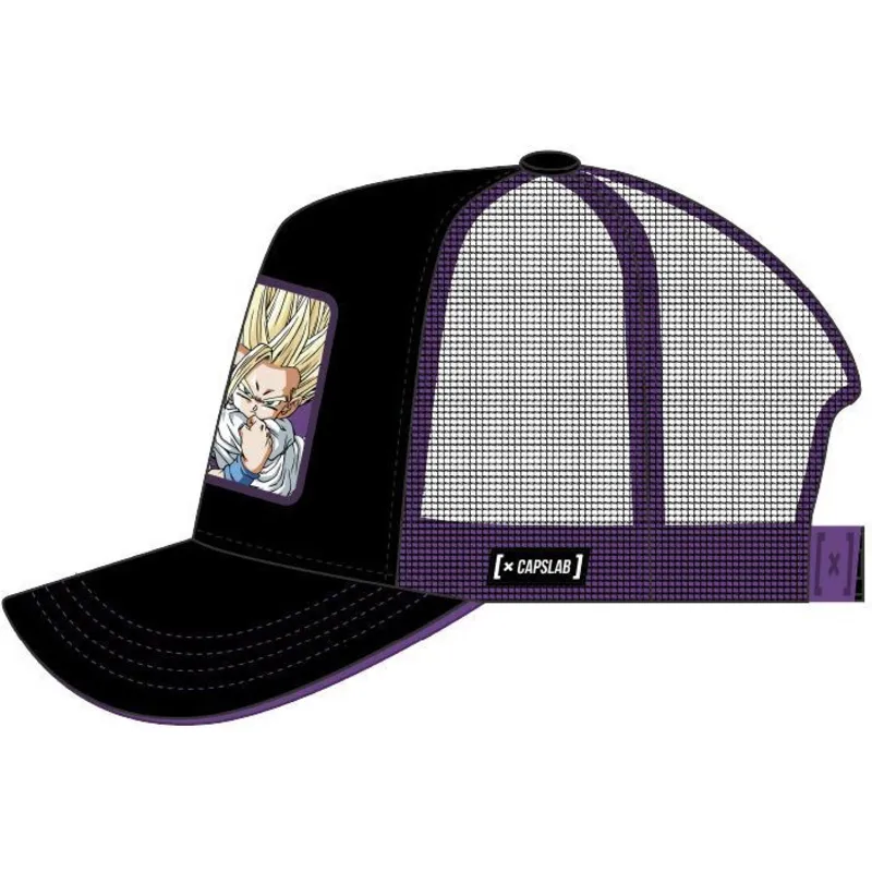 lippikset-kaareva-rekka-musta-snapback-super-saiyan-2-goh1-son-gohan-dragon-ball-capslab