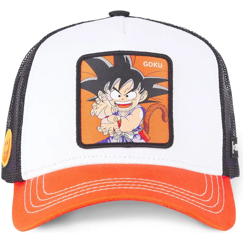 lippikset-kaareva-rekka-valkoinen-snapback-db3-gok2-son-goku-dragon-ball-capslab