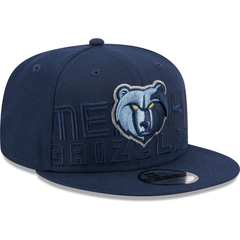 cap-littea-navy-blue-snapback-9fifty-draft-edition-2023-memphis-grizzlies-nba-new-era