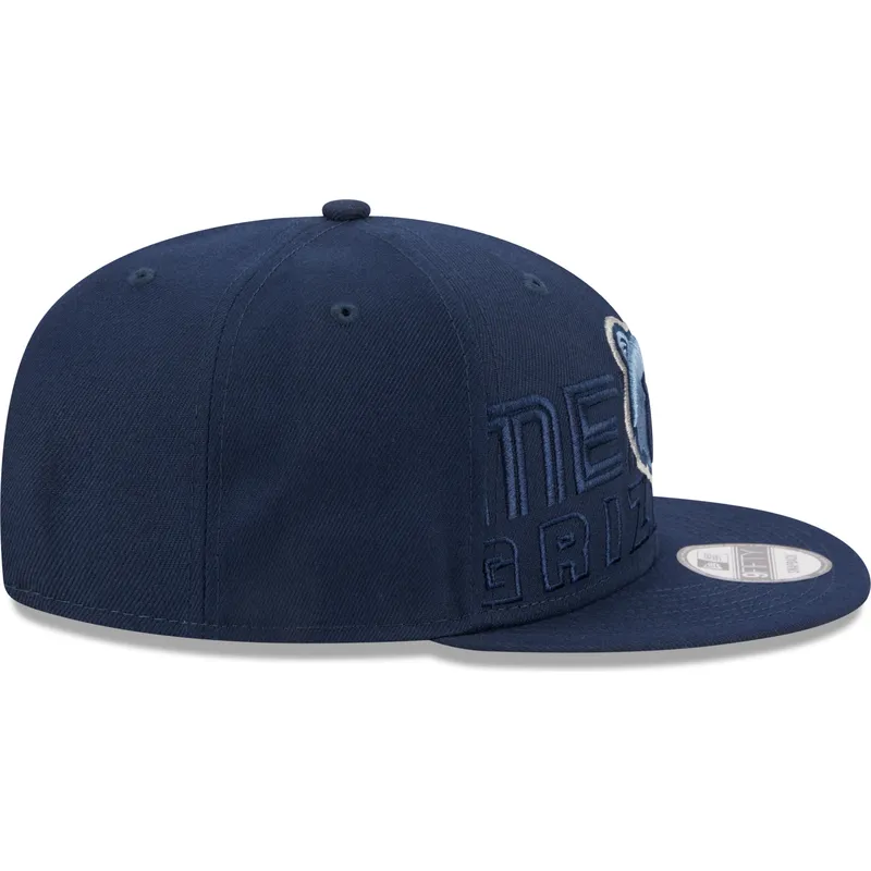 cap-littea-navy-blue-snapback-9fifty-draft-edition-2023-memphis-grizzlies-nba-new-era