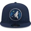 lippikset-littea-laivastonsininen-snapback-9fifty-draft-edition-2023-minnesota-timberwolves-nba-new-era