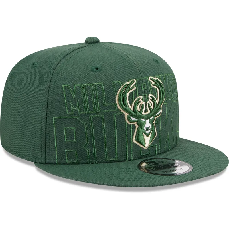 lippikset-littea-vihrea-snapback-9fifty-draft-edition-2023-milwaukee-bucks-nba-new-era