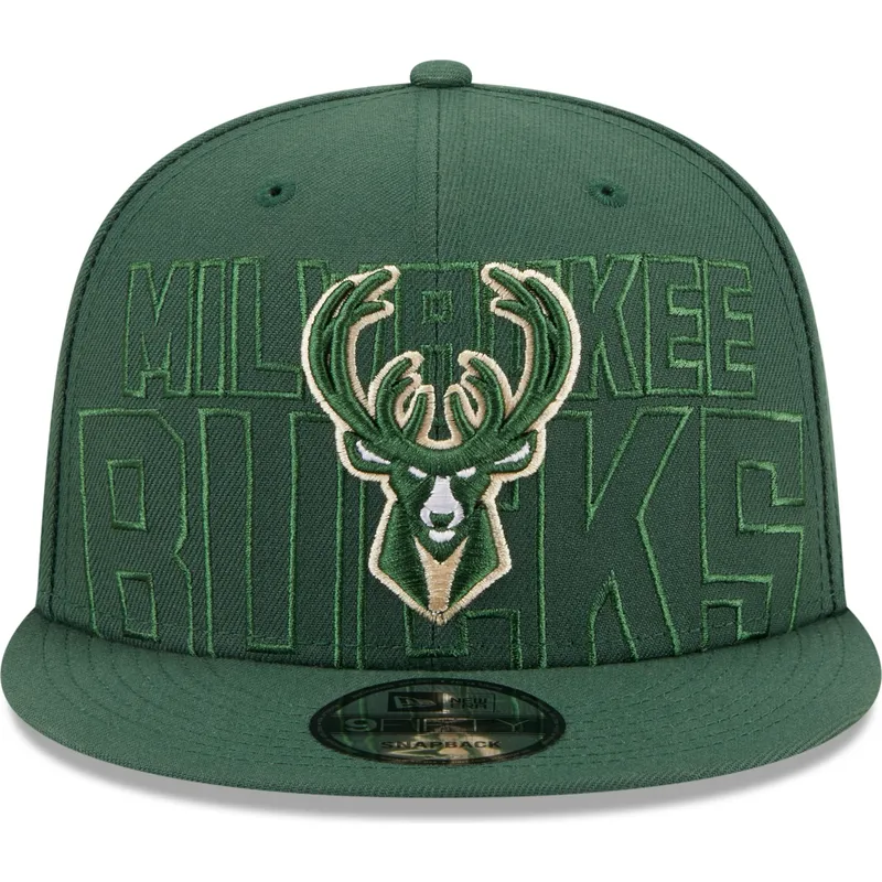 lippikset-littea-vihrea-snapback-9fifty-draft-edition-2023-milwaukee-bucks-nba-new-era