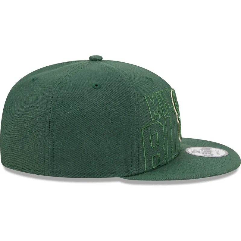lippikset-littea-vihrea-snapback-9fifty-draft-edition-2023-milwaukee-bucks-nba-new-era