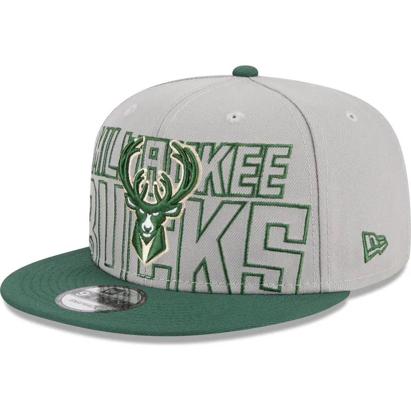 lippikset-littea-harmaa-snapback-9fifty-draft-edition-2023-milwaukee-bucks-nba-new-era