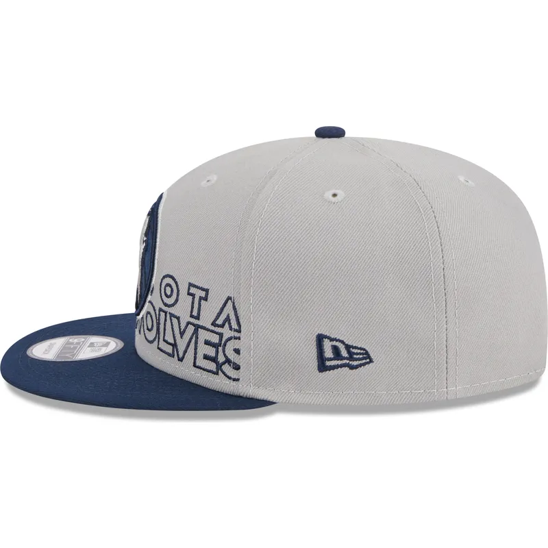 lippikset-littea-harmaa-snapback-9fifty-draft-edition-2023-minnesota-timberwolves-nba-new-era