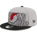 lippikset-littea-harmaa-snapback-9fifty-draft-edition-2023-portland-trail-blazers-nba-new-era