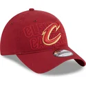 lippikset-kaareva-punainen-saadettava-nauha-9twenty-draft-edition-2023-cleveland-cavaliers-nba-new-era