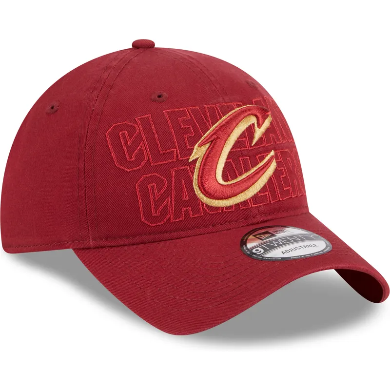 lippikset-kaareva-punainen-saadettava-nauha-9twenty-draft-edition-2023-cleveland-cavaliers-nba-new-era