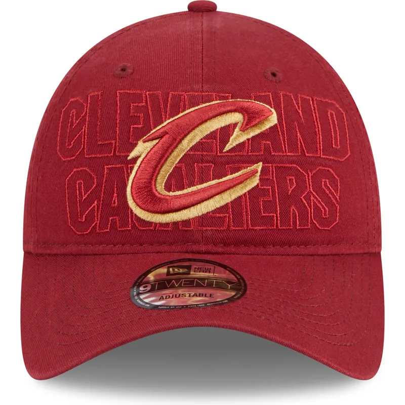 lippikset-kaareva-punainen-saadettava-nauha-9twenty-draft-edition-2023-cleveland-cavaliers-nba-new-era