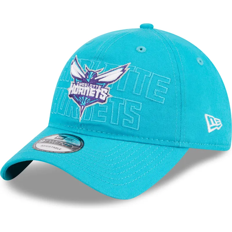 lippikset-kaareva-sininen-saadettava-nauha-9twenty-draft-edition-2023-charlotte-hornets-nba-new-era