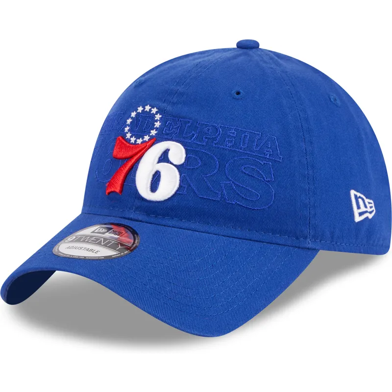 lippikset-kaareva-sininen-saadettava-nauha-9twenty-draft-edition-2023-philadelphia-76ers-nba-new-era
