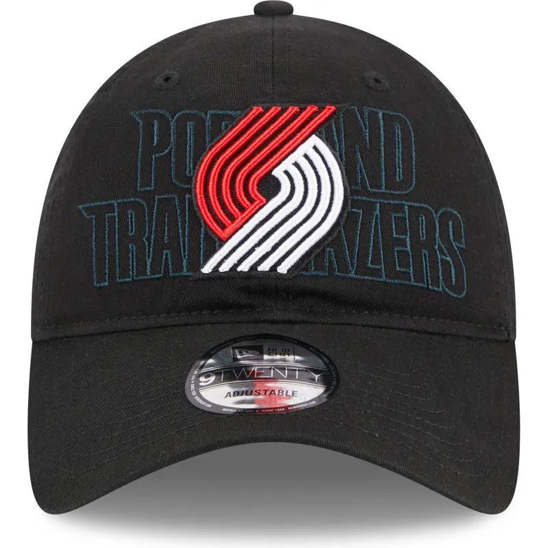 lippikset-kaareva-musta-saadettava-nauha-9twenty-draft-edition-2023-portland-trail-blazers-nba-new-era