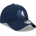 lippikset-kaareva-laivastonsininen-saadettava-nauha-9twenty-draft-edition-2023-minnesota-timberwolves-nba-new-era