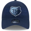 lippikset-kaareva-laivastonsininen-saadettava-nauha-9twenty-draft-edition-2023-memphis-grizzlies-nba-new-era