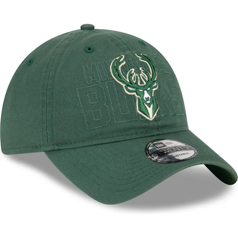 lippikset-kaareva-vihrea-saadettava-nauha-9twenty-draft-edition-2023-milwaukee-bucks-nba-new-era