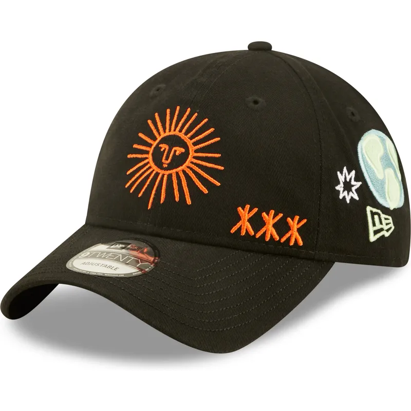 lippikset-kaareva-musta-saadettava-nauha-9twenty-washed-graphic-new-era lippikset-kaareva-musta-saadettava-nauha-9twenty-washed-graphic-new-era