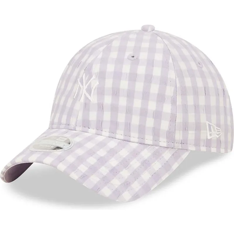 lippikset-kaareva-violetti-saadettava-nauha-9twenty-gingham-new-york-yankees-mlb-new-era