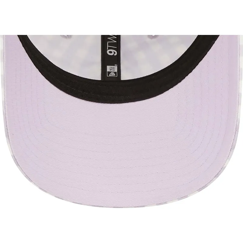 lippikset-kaareva-violetti-saadettava-nauha-9twenty-gingham-new-york-yankees-mlb-new-era