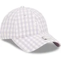 lippikset-kaareva-violetti-saadettava-nauha-9twenty-gingham-new-york-yankees-mlb-new-era