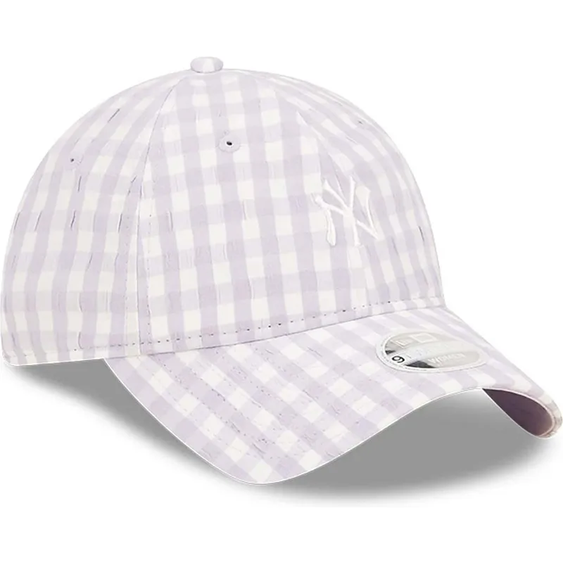 lippikset-kaareva-violetti-saadettava-nauha-9twenty-gingham-new-york-yankees-mlb-new-era
