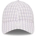 lippikset-kaareva-violetti-saadettava-nauha-9twenty-gingham-new-york-yankees-mlb-new-era