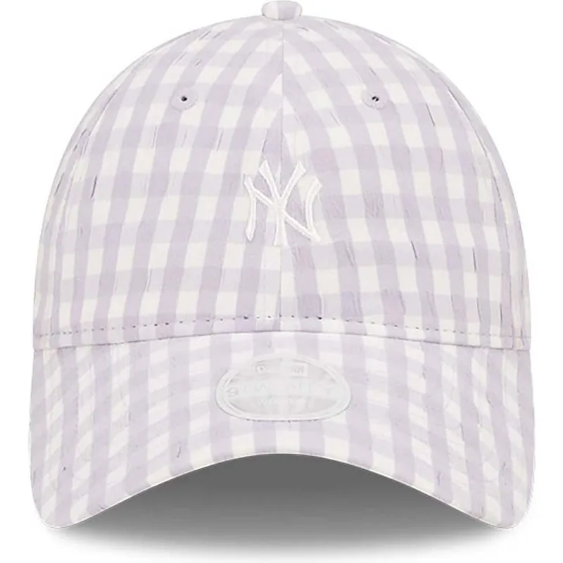 lippikset-kaareva-violetti-saadettava-nauha-9twenty-gingham-new-york-yankees-mlb-new-era