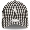 lippikset-kaareva-musta-saadettava-nauha-9twenty-gingham-new-york-yankees-mlb-new-era