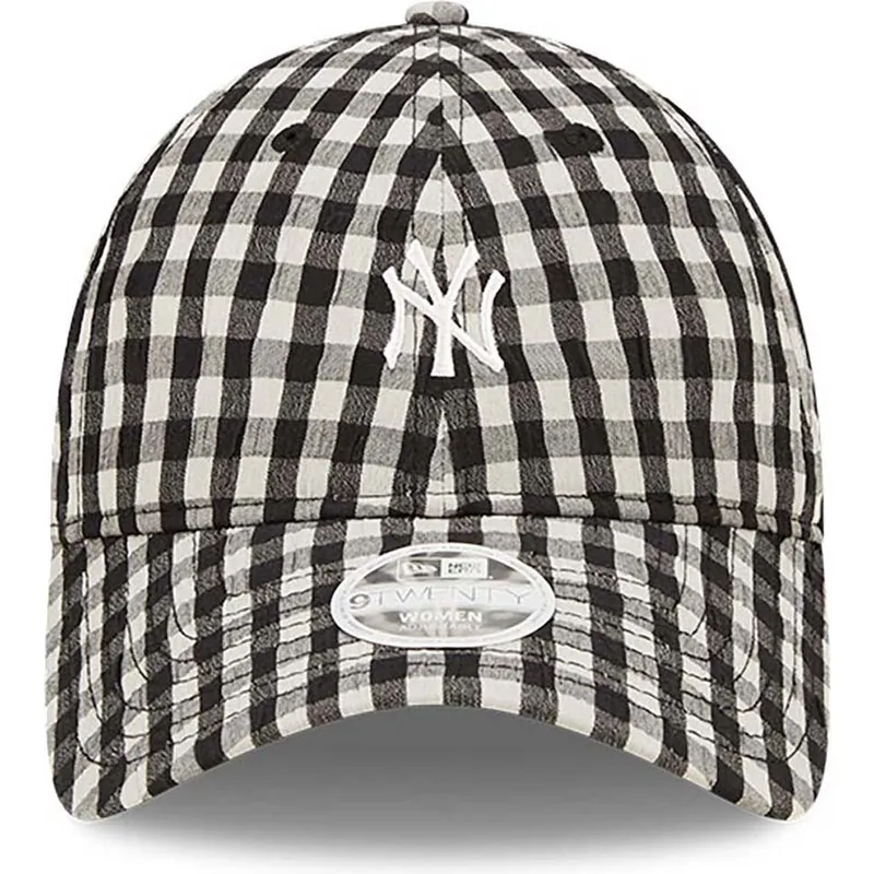 cap-kaareva-black-adjustable-strap-9twenty-gingham-new-york-yankees-mlb-new-era