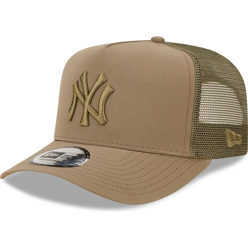 lippikset-kaareva-rekka-vihrea-snapback-a-frame-tech-ripstop-new-york-yankees-mlb-new-era