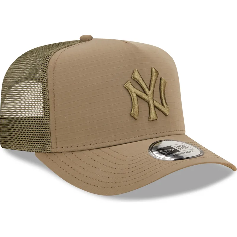 lippikset-kaareva-rekka-vihrea-snapback-a-frame-tech-ripstop-new-york-yankees-mlb-new-era